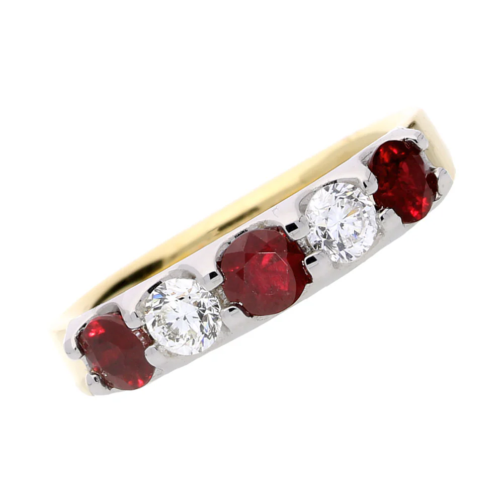 18ct Gold Ruby and Diamond Eternity Ring