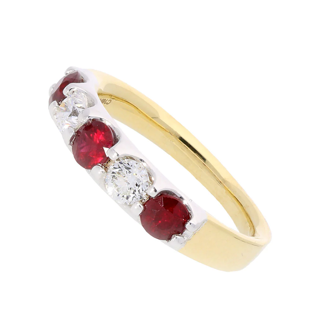 18ct Gold Ruby and Diamond Eternity Ring - Image 2