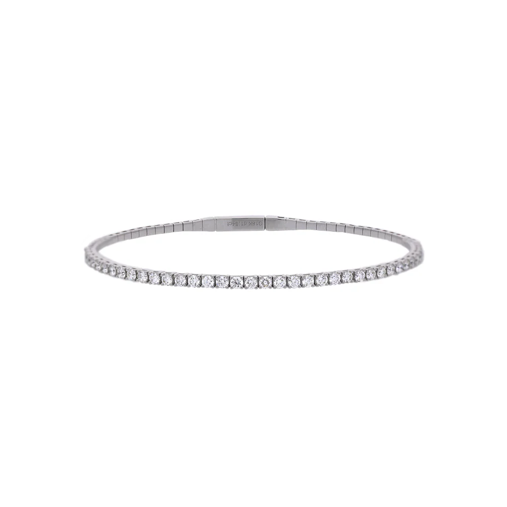 18ct White Gold 1.54ct Diamond Flexi Tennis Bangle
