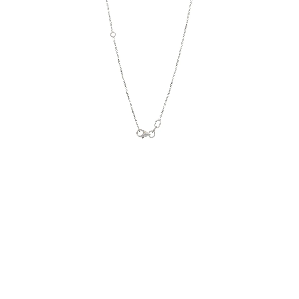 18ct White Gold Diamond Solitaire Y Pendant - Image 2