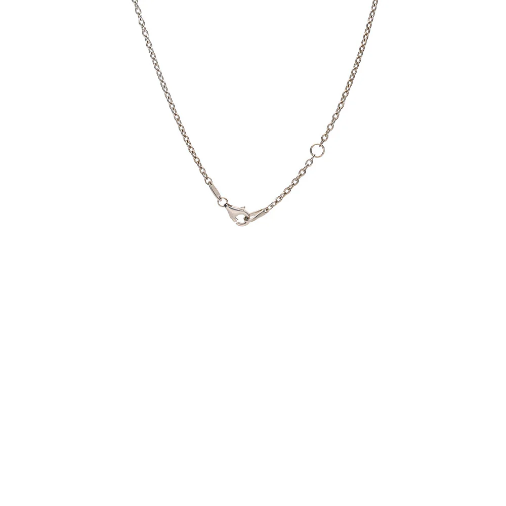 18ct White Gold Emerald and Diamond Mirror Back Pendant - Image 3