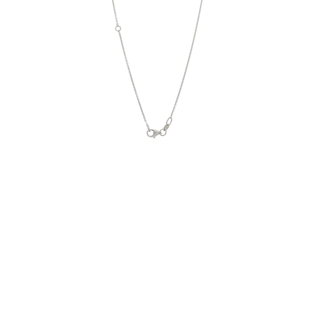 18ct White Gold Graduated Diamond Oval Swing Pendant - Image 2
