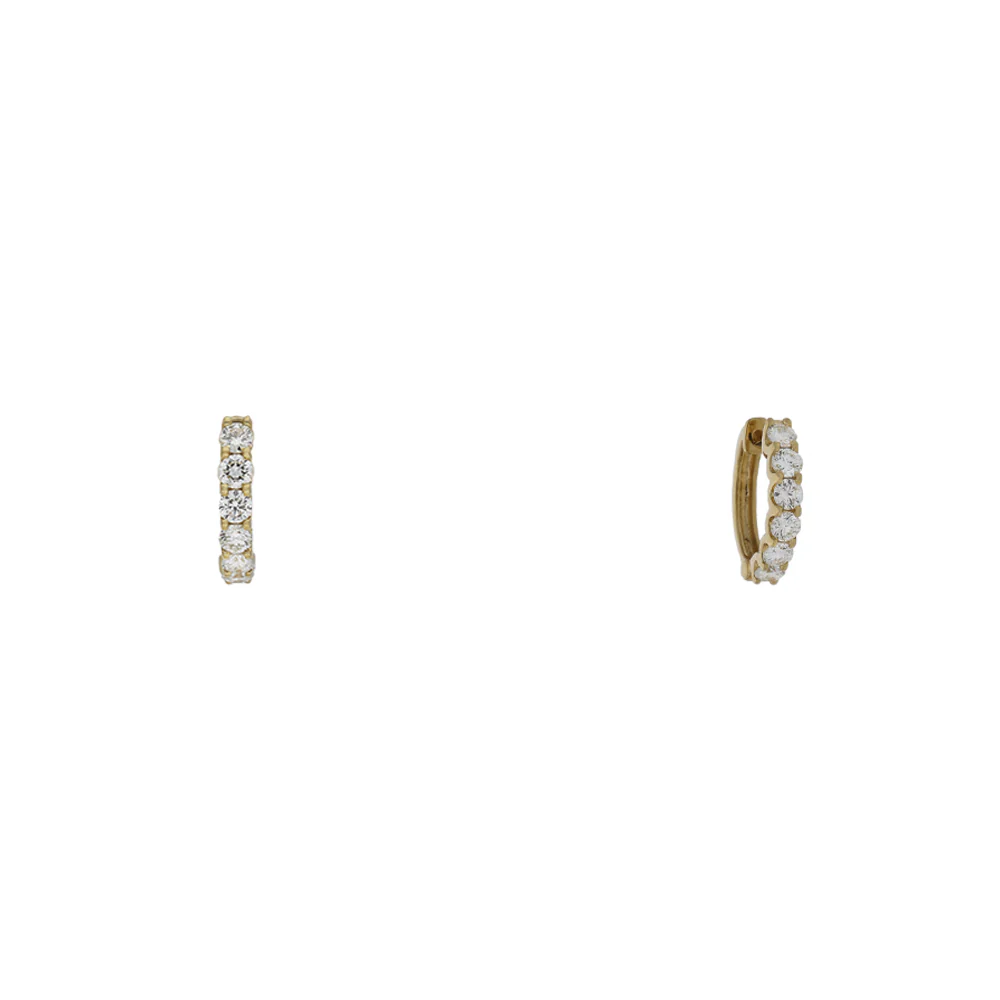 18ct Yellow Gold 1ct Diamond Hoop Earrings