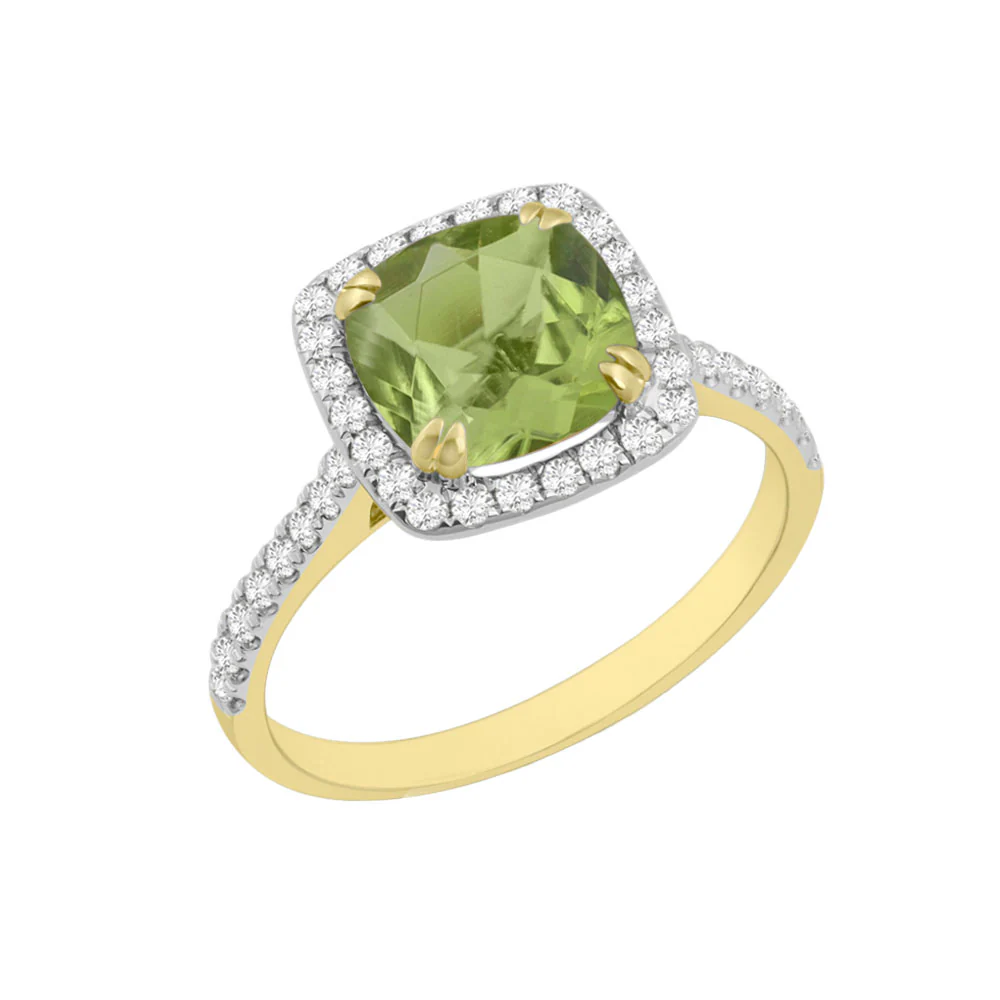 18ct Yellow Gold Oval Ruby with Diamonds Ring