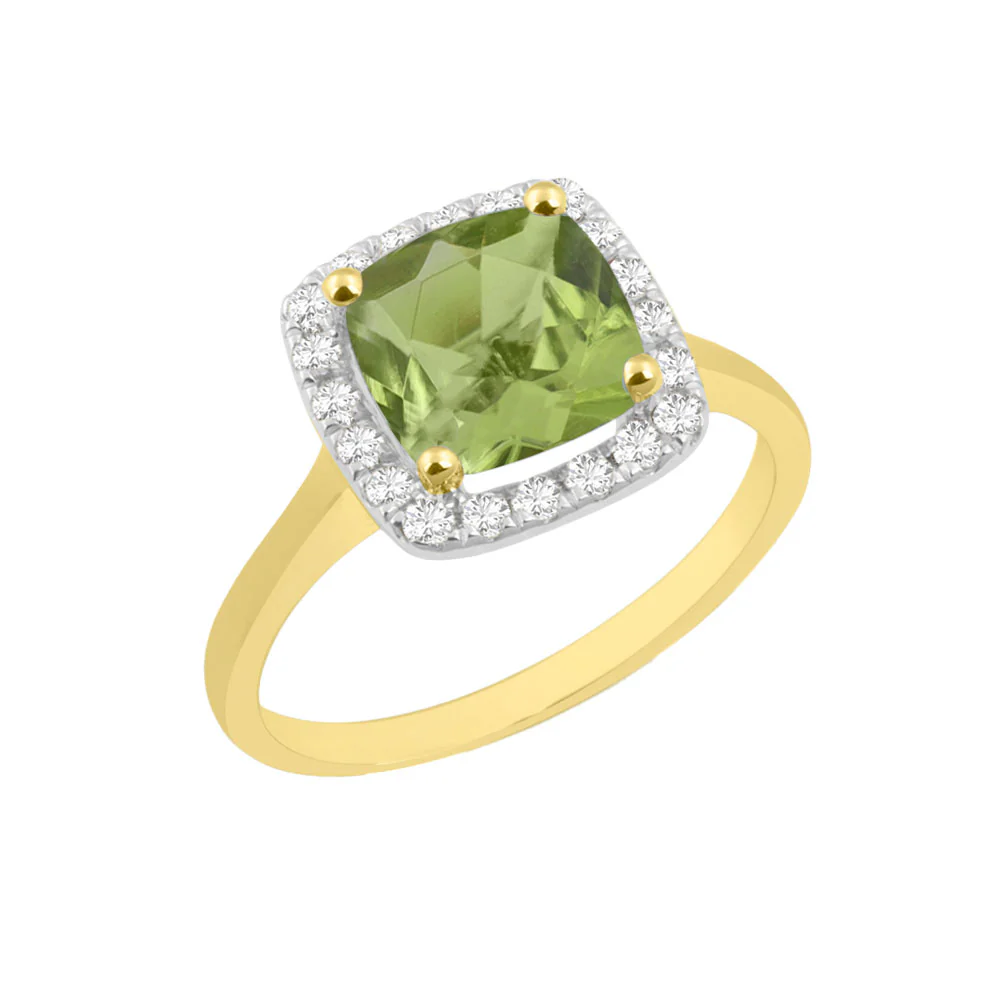 18ct Yellow Gold Oval Ruby with Diamonds Ring