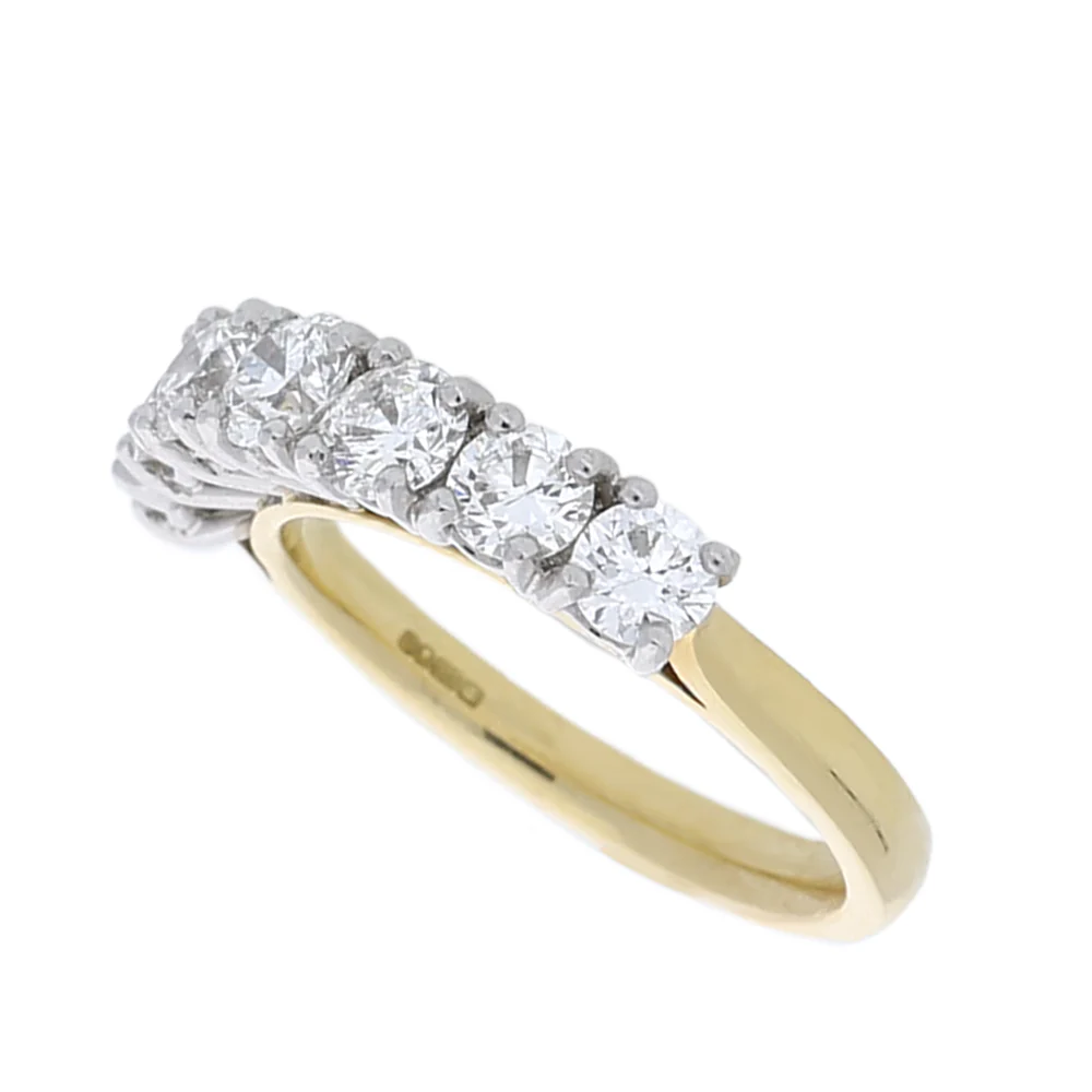 18ct Yellow Gold Diamond Seven Stone Eternity Ring - Image 2