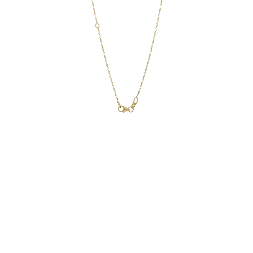 18ct Yellow Gold Diamond Solitaire Pave U Pendant - Image 2