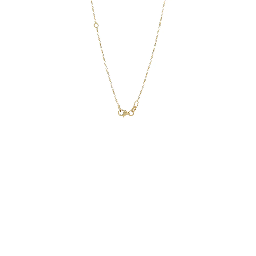 18ct Yellow Gold Diamond Solitaire Pave Y Pendant - Image 2