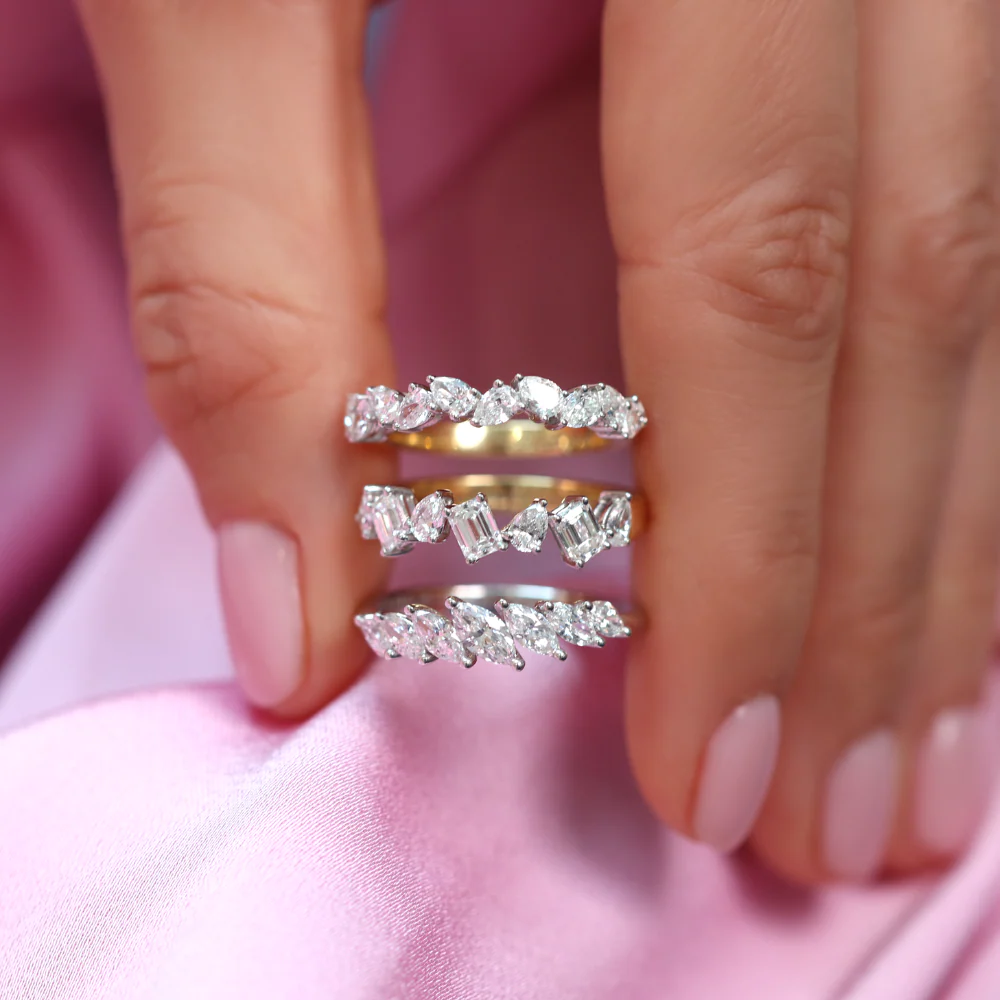 18ct Yellow Gold Pear-Cut Diamond Eternity Ring - Image 2