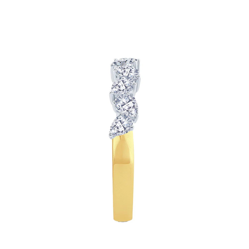 18ct Yellow Gold Pear-Cut Diamond Eternity Ring - Image 3