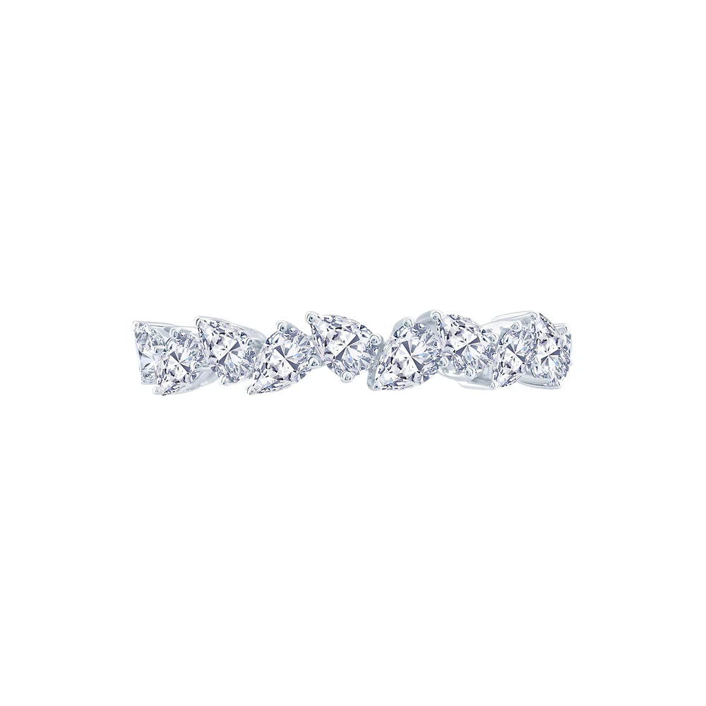 18ct Yellow Gold Pear-Cut Diamond Eternity Ring - Image 4