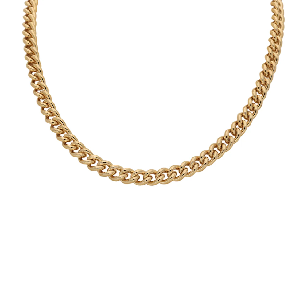 18ct Yellow Gold Plated Curb Chain Necklace