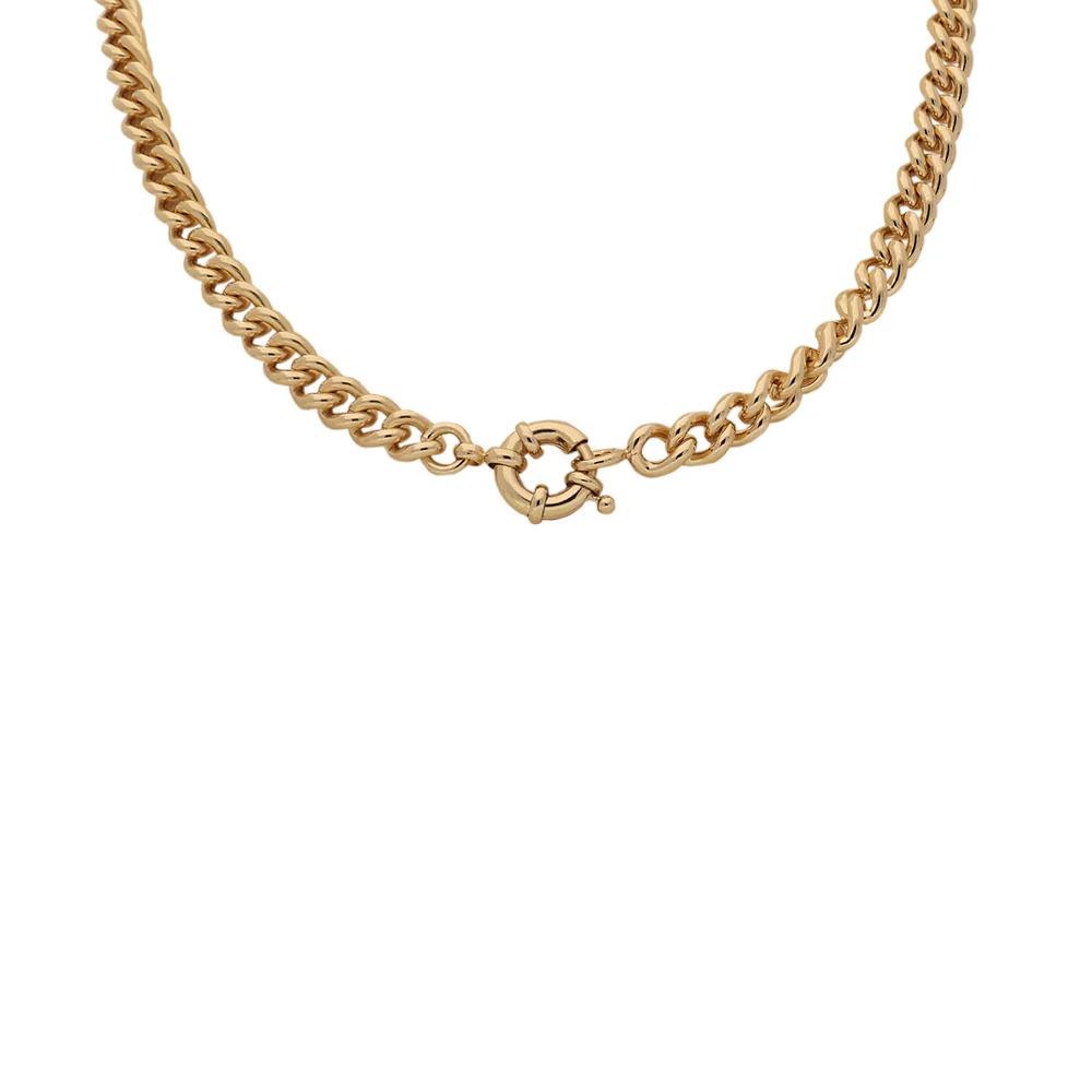 18ct Yellow Gold Plated Curb Chain Necklace - Image 3