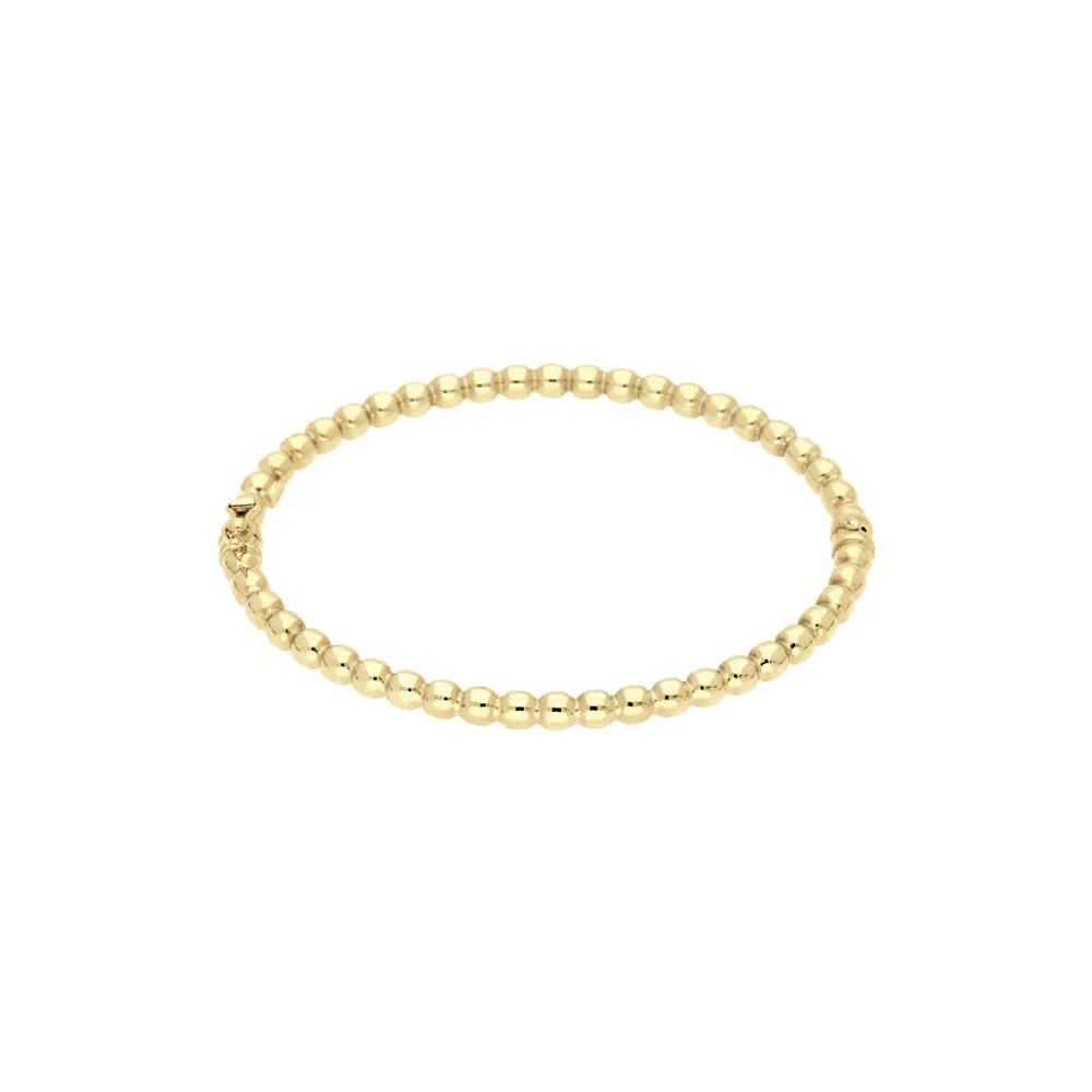 9ct Gold Beaded Bangle