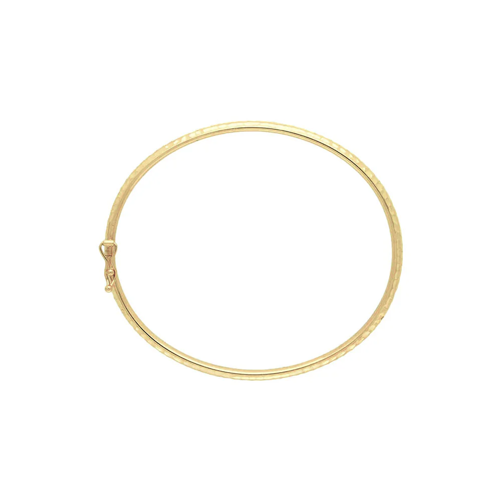 9ct Gold Diamond Cut Bangle - Image 3