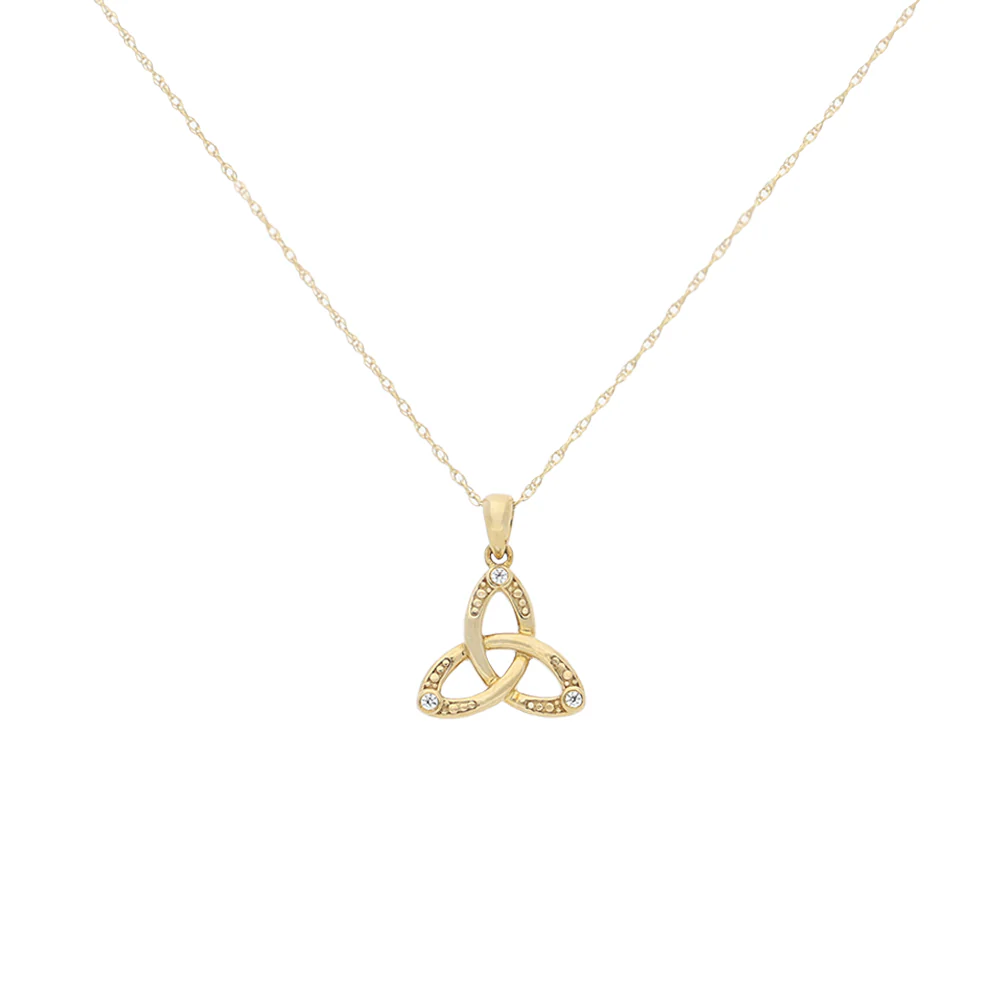 9ct Trinity Knot Cubic Zirconia Necklace