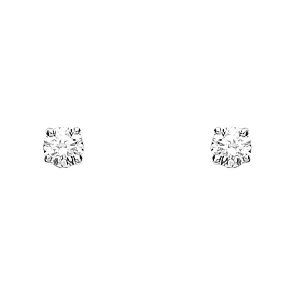 9ct White Gold 0.15ct Diamond Stud Earrings