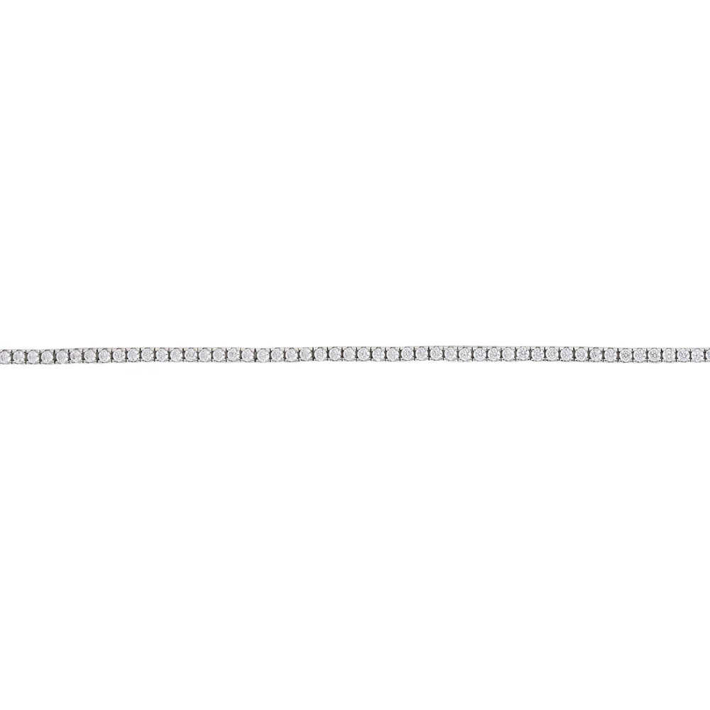 9ct White Gold Cubic Zirconia Tennis Bracelet - Image 3