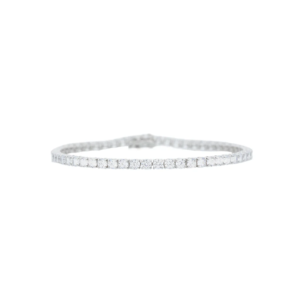 9CT White Gold Cubic Zirconia Tennis Bracelet