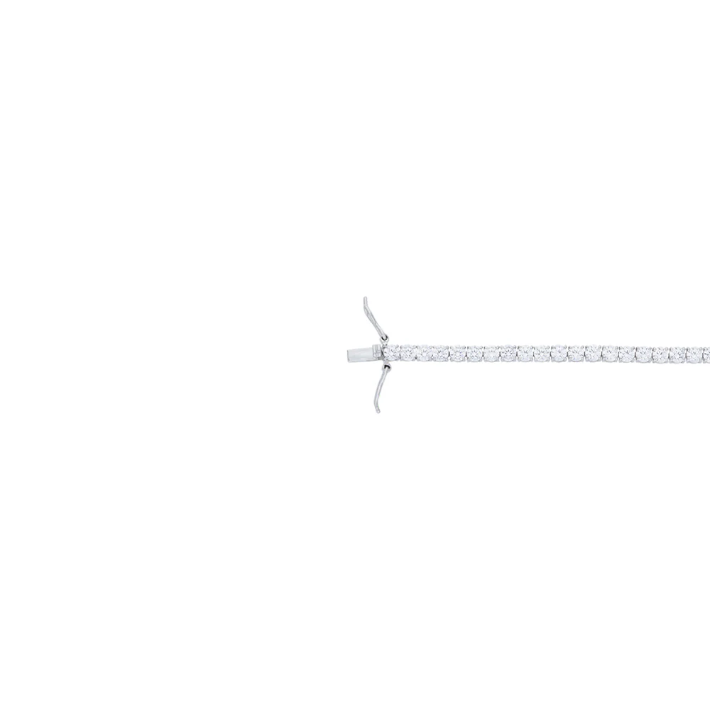9CT White Gold Cubic Zirconia Tennis Bracelet - Image 2