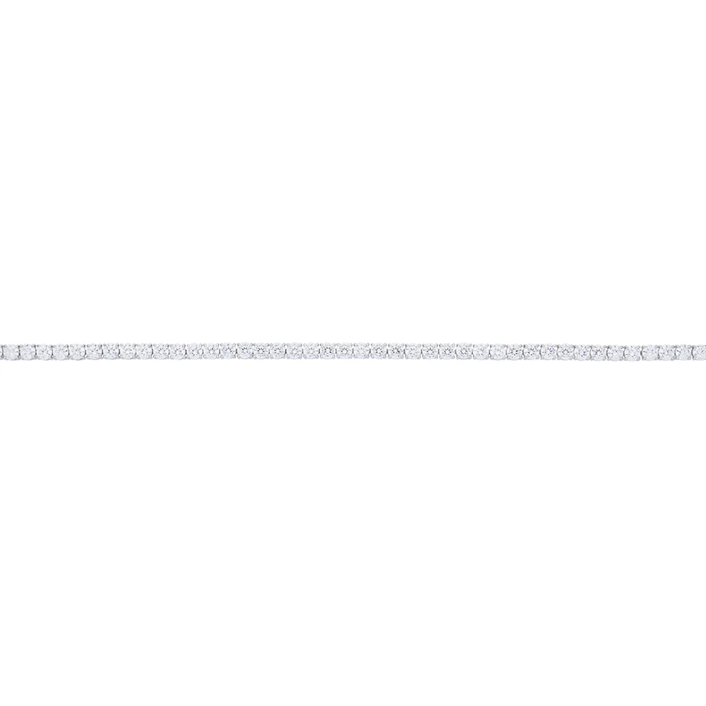 9CT White Gold Cubic Zirconia Tennis Bracelet - Image 4