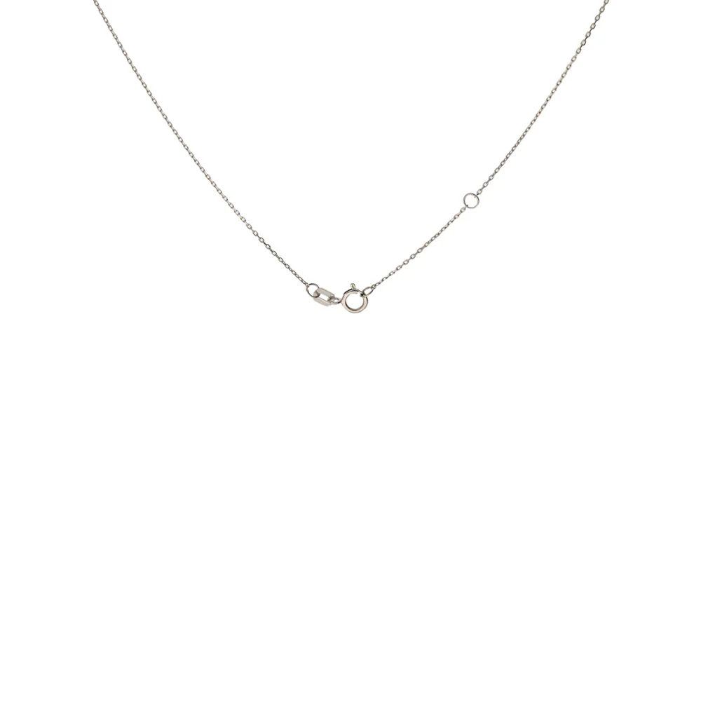 9ct White Gold CZ Open Pear Drop Pendant - Image 2