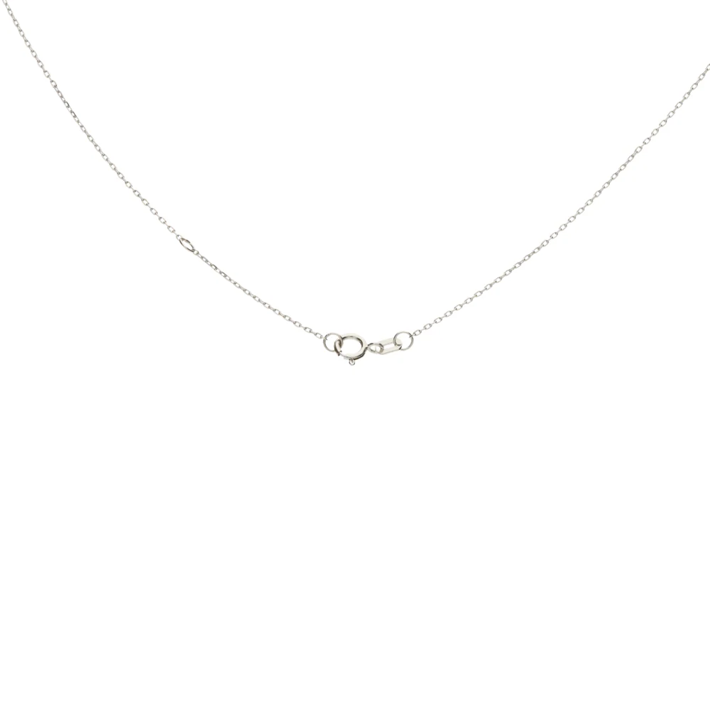 9ct White Gold Open Cubic Zirconia Circle Pendant - Image 2