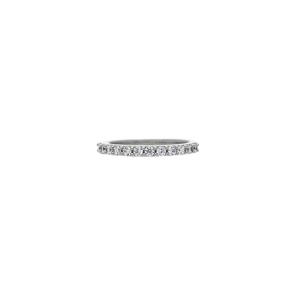 9ct White Gold Zirconia Eternal Dress Ring