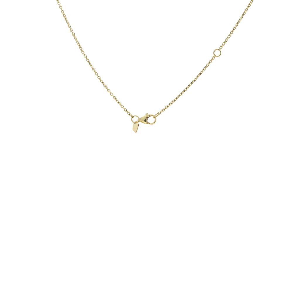 9ct Yellow and White Gold with Zirconia Round Beads Necklace - Image 4