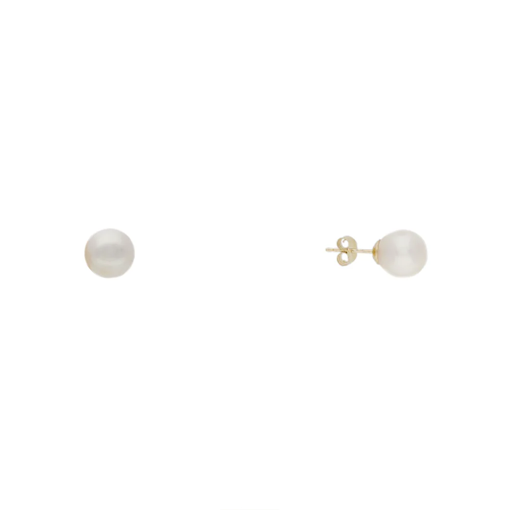 9ct Yellow Gold 8mm Pearl Stud Earring - Image 2