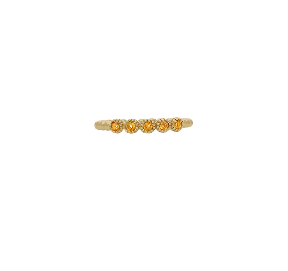 9ct Yellow Gold Bubble Citrine Ring
