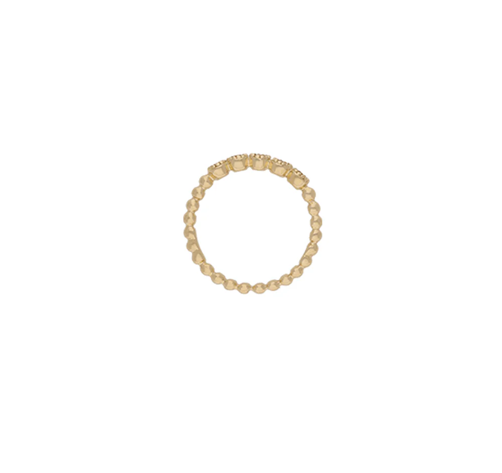 9ct Yellow Gold Bubble Peridot Ring - Image 3