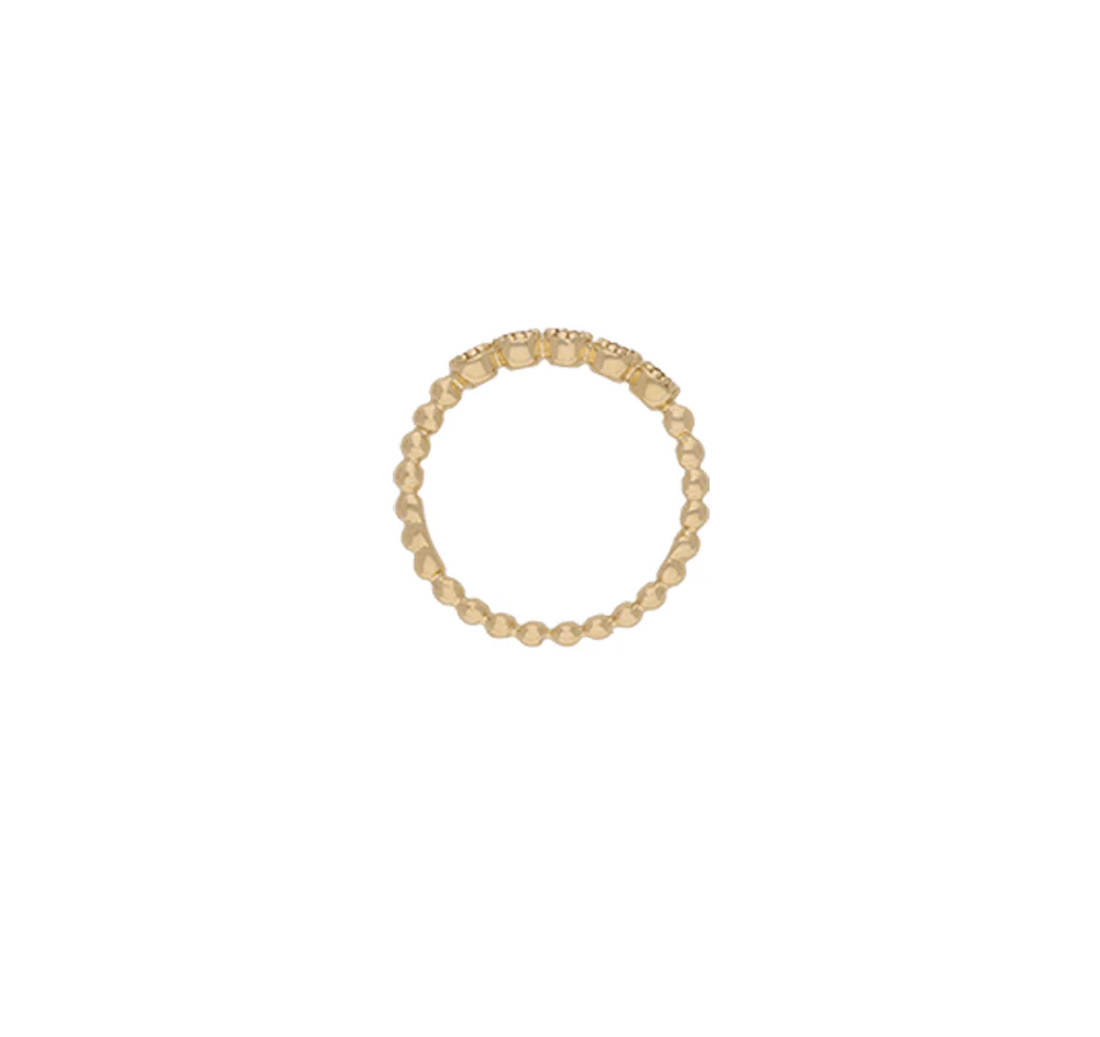 9ct Yellow Gold Ruby Bubble Ring - Image 2