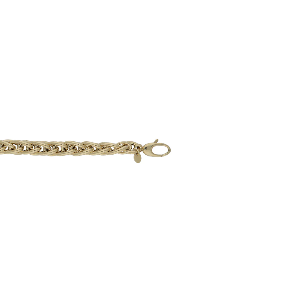 9ct Yellow Gold Chunky Spiga Chain Bracelet - Image 3
