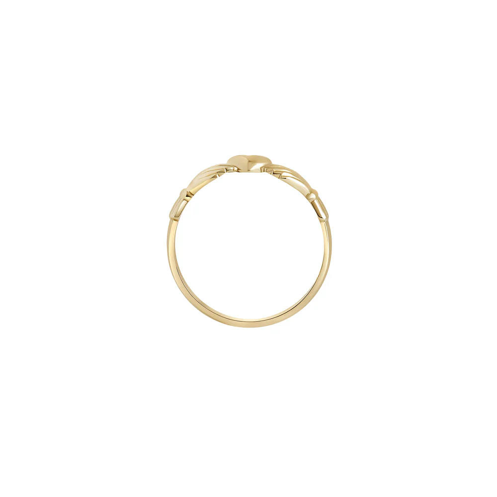 9ct Yellow Gold Claddagh Ring - Image 5
