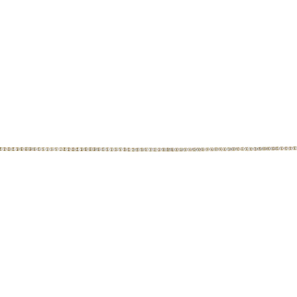 9ct Yellow Gold Claw Set Diamond Tennis Bracelet - Image 3