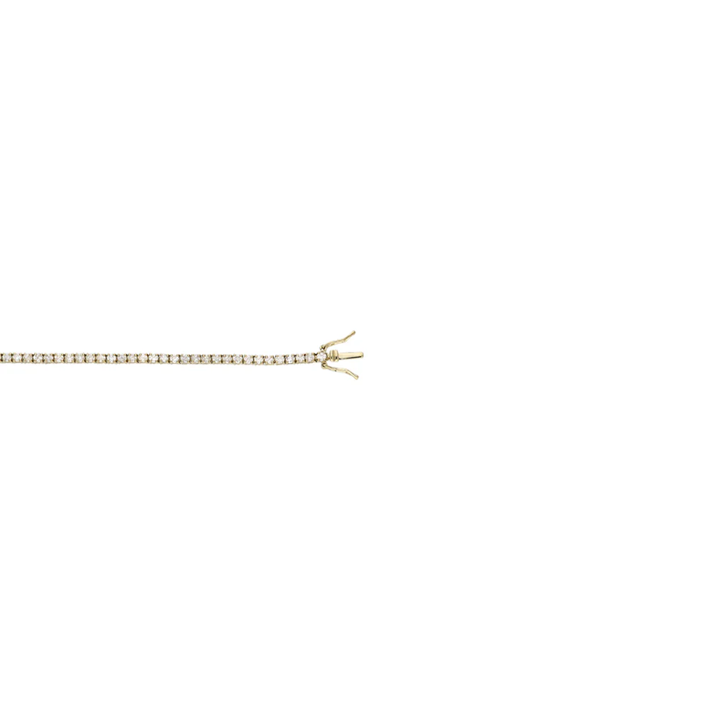9ct Yellow Gold Claw Set Diamond Tennis Bracelet - Image 4