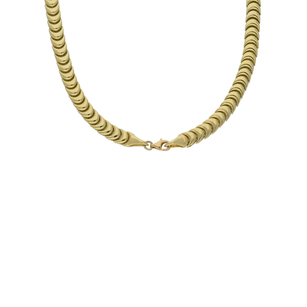 9ct Yellow Gold Cresent-Link Chain Necklace - Image 2