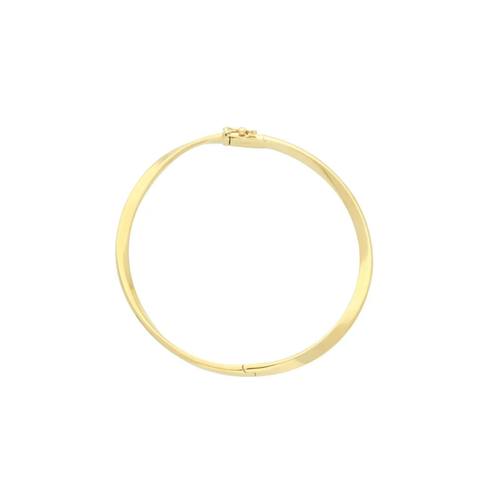 9ct Yellow Gold Curl Narrow Bangle