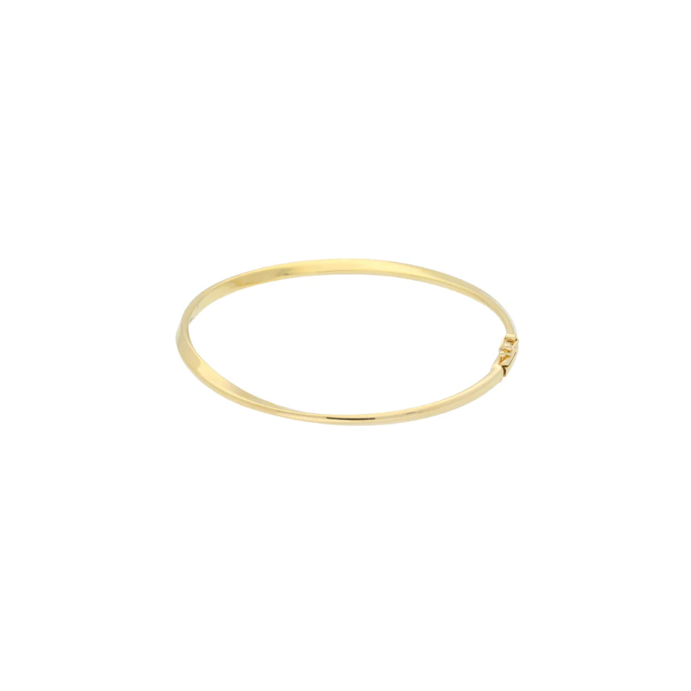 9ct Yellow Gold Curl Narrow Bangle - Image 2