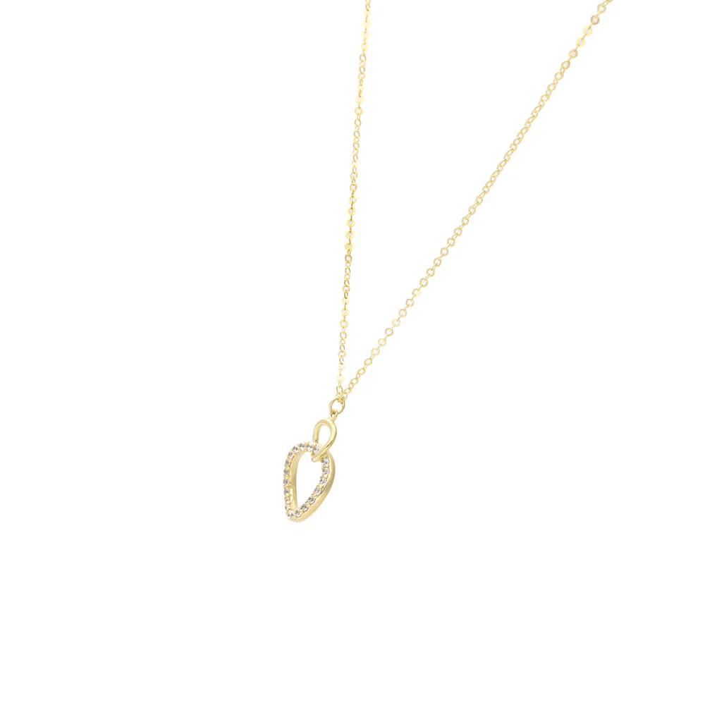 9ct Yellow Gold CZ Twisted Ring Pendant - Image 3