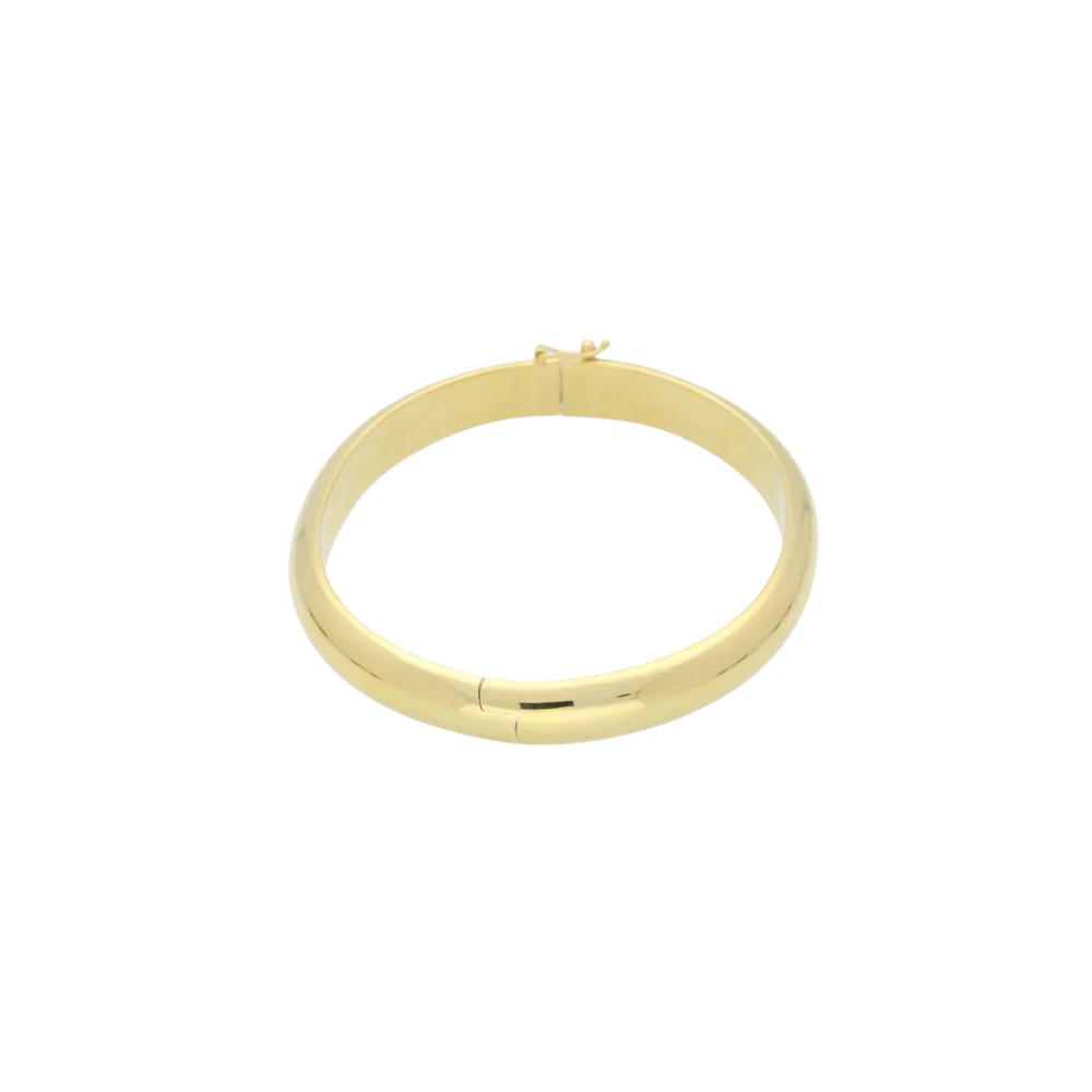 9ct Yellow Gold D Shape Wide Bangle - Image 2