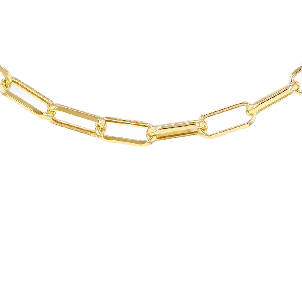 9ct Yellow Gold Faceted Paper Chain - Image 2