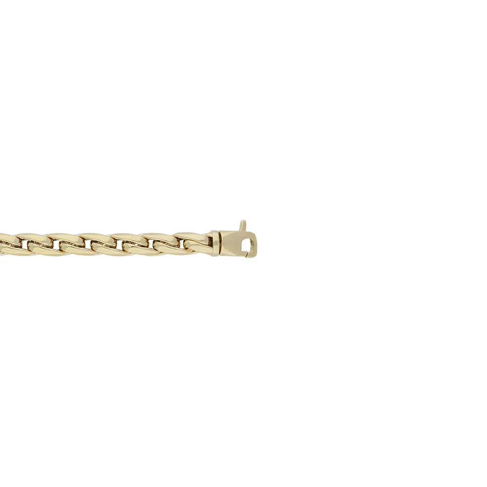 9ct Yellow Gold Flexible Twist Oval Link Bracelet - Image 2