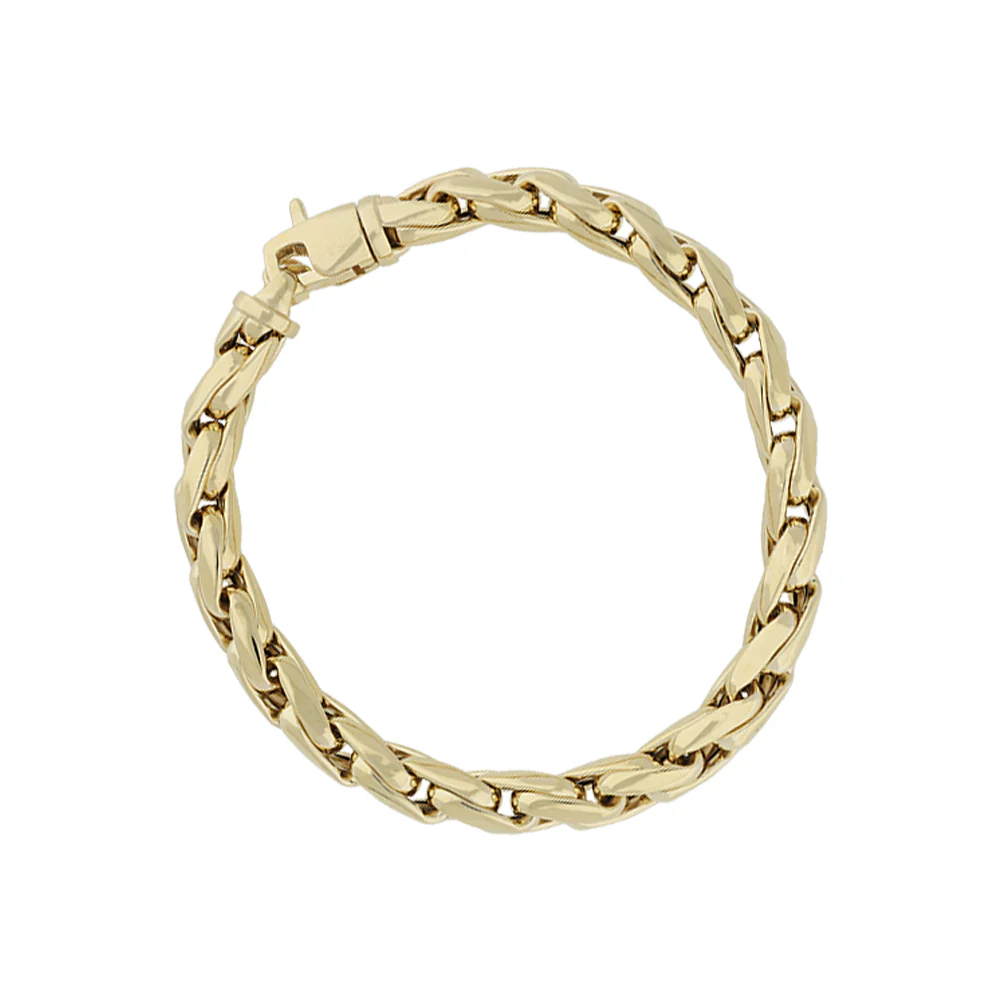 9ct Yellow Gold Flexible Twist Oval Link Bracelet - Image 3