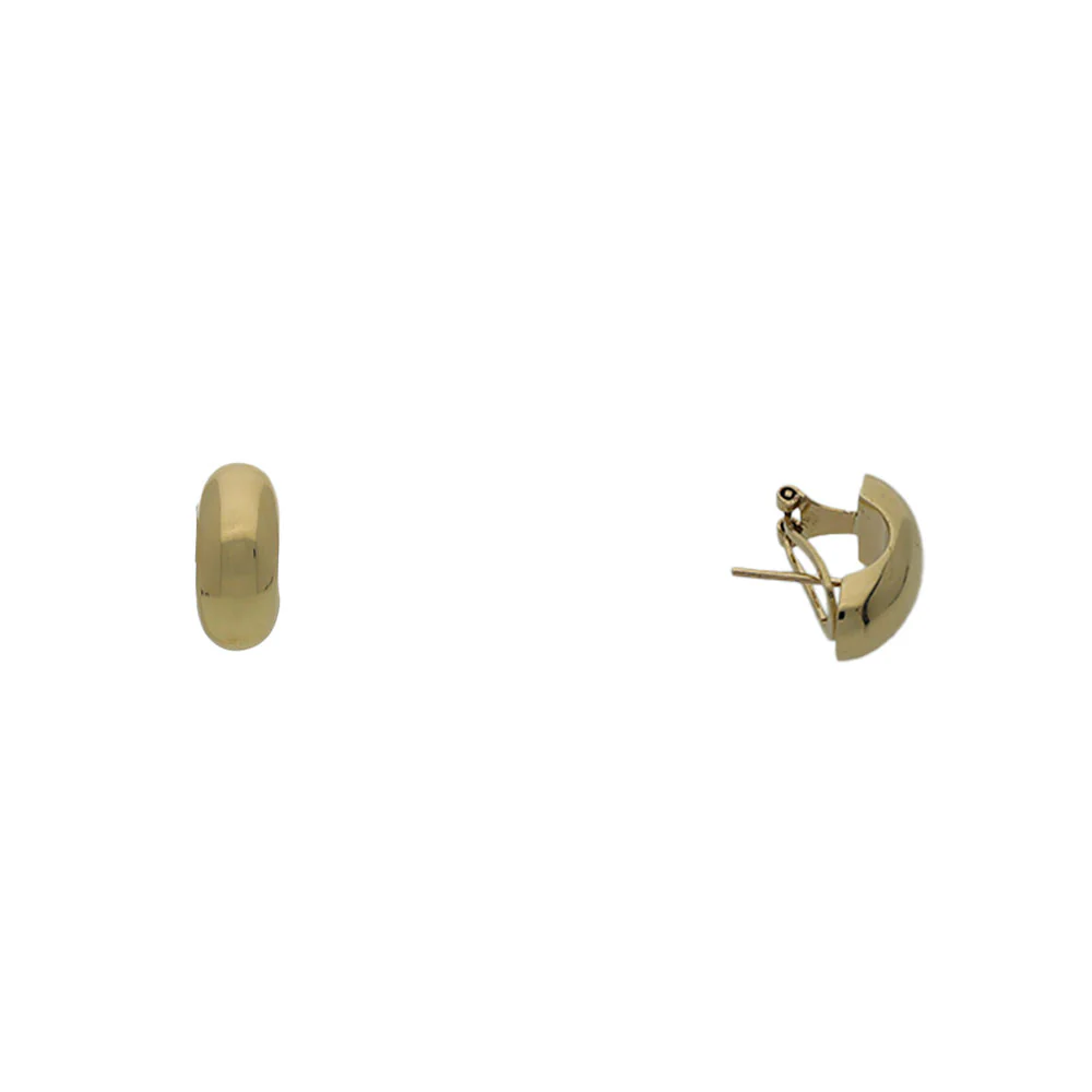 9ct Yellow Gold Half Dome Earrings - Image 2