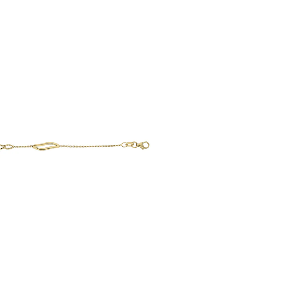 9ct Yellow Gold Infinity and Twisted Oval Bracelet - Image 3