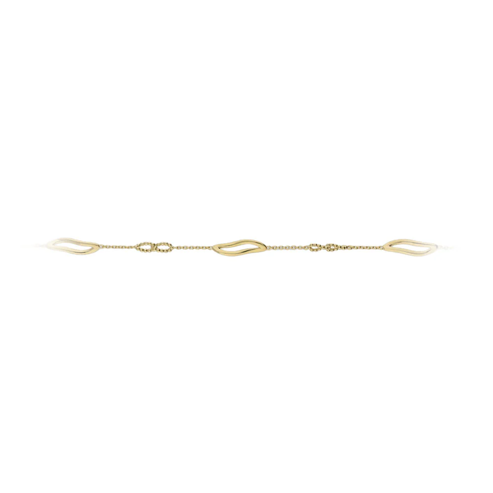 9ct Yellow Gold Infinity and Twisted Oval Bracelet - Image 5