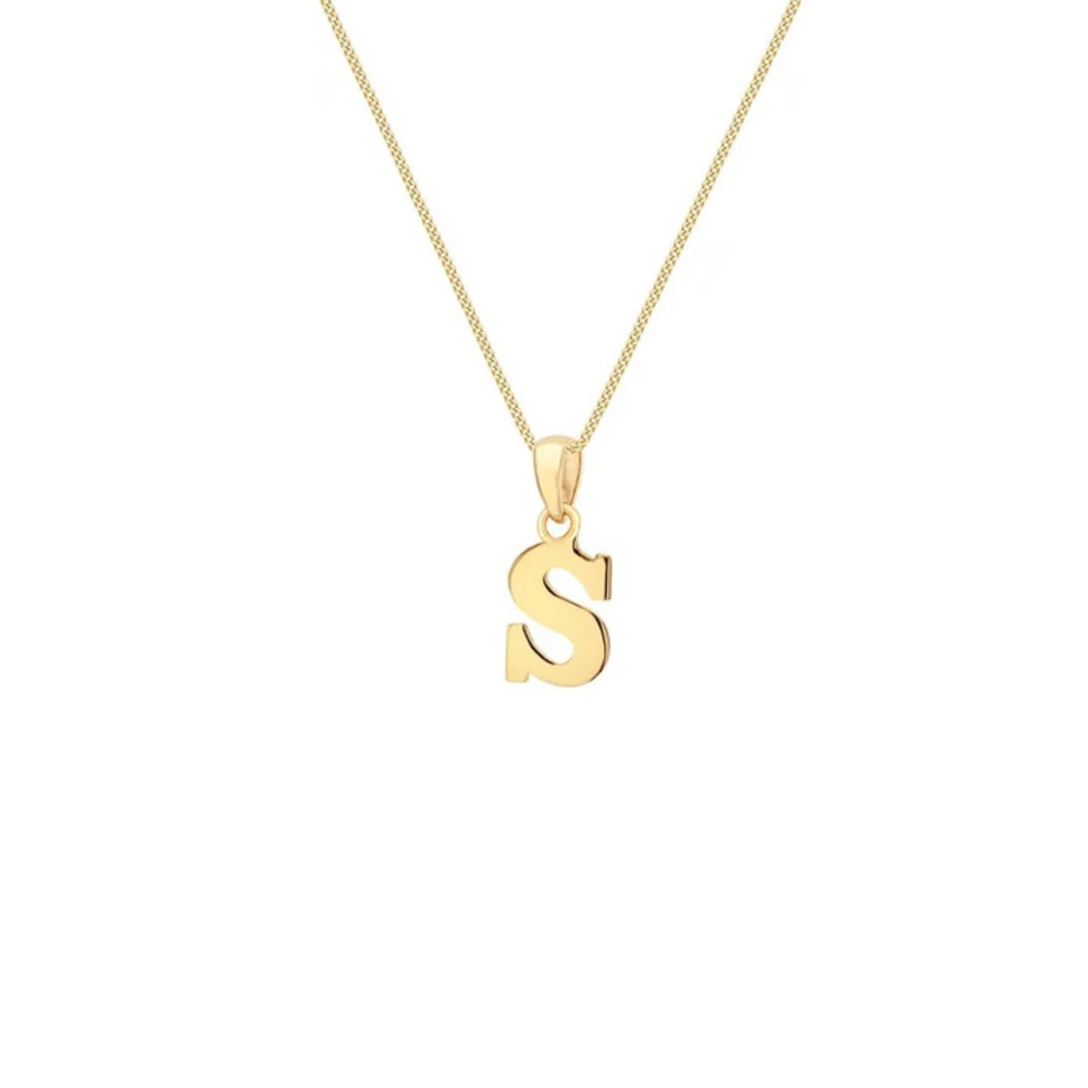 9ct Yellow Gold Initial 'S' Pendant - Image 2