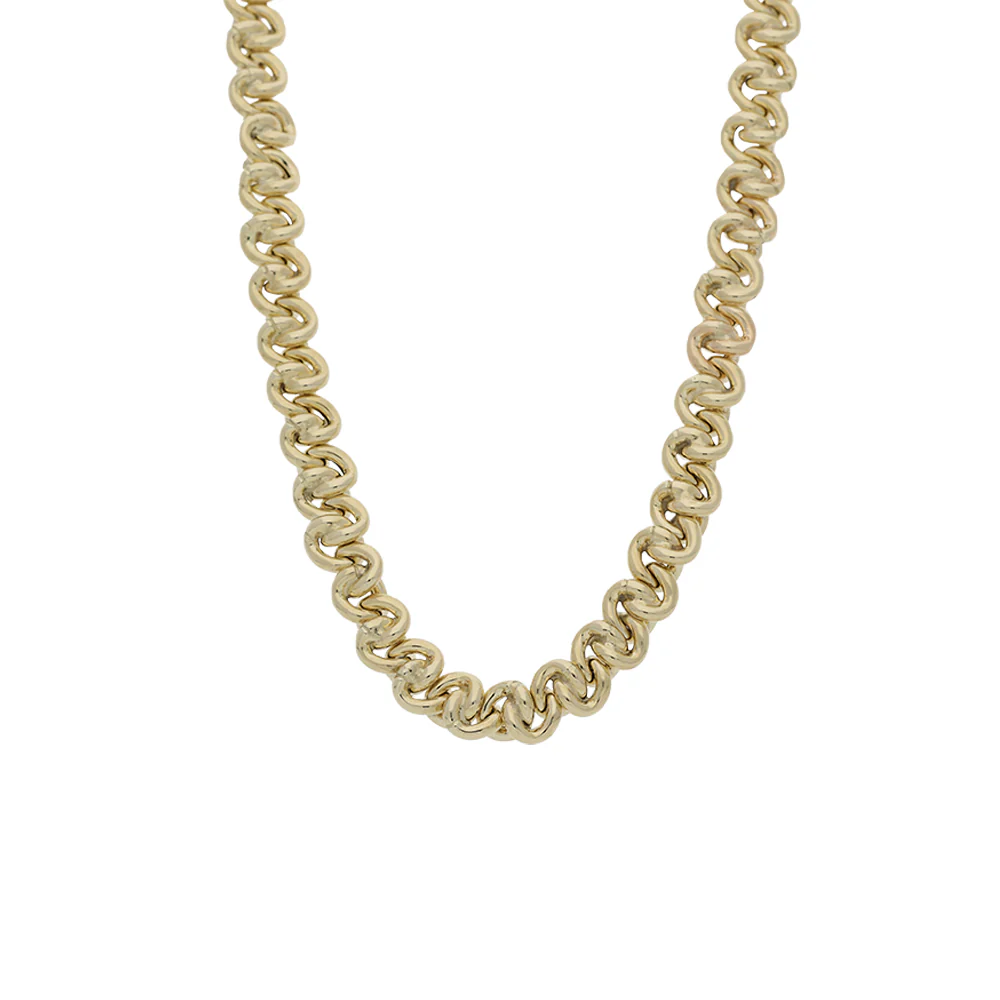 9ct Yellow Gold Interlock Link Chain